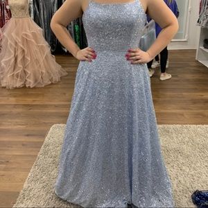 Blue prom dress